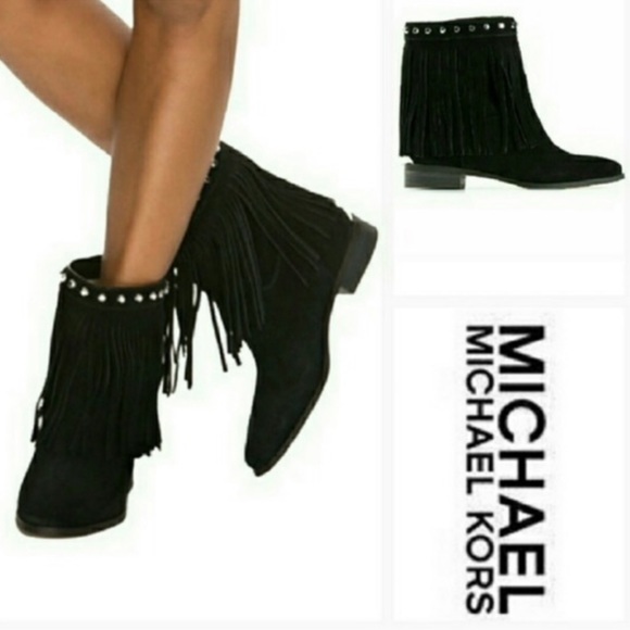 ✨MK suede fringe studded booties ✨ - Picture 6 of 12